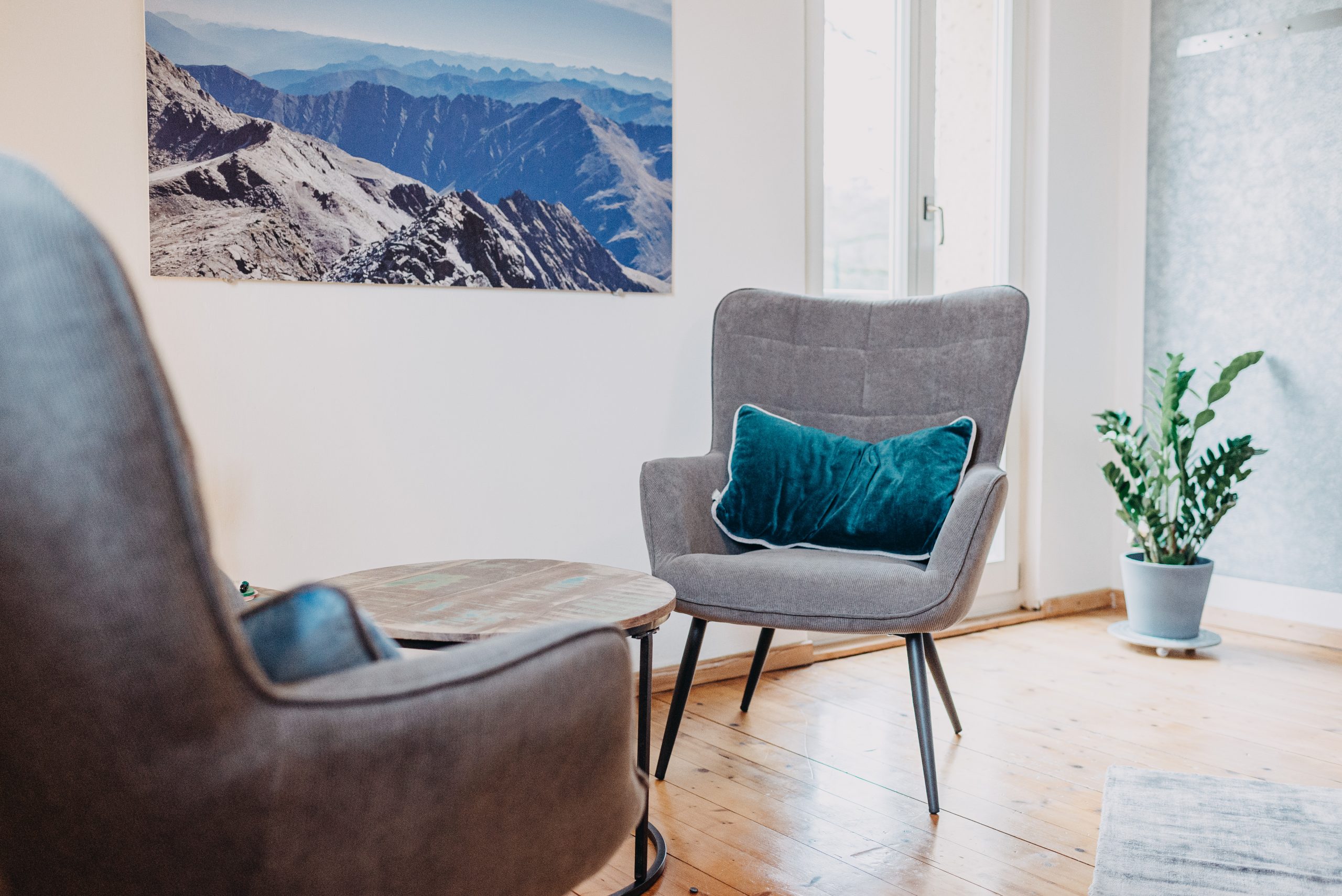 Raum für die Mediation und das Coaching. Hier sollen sich Klient:innen sicher fühlen.