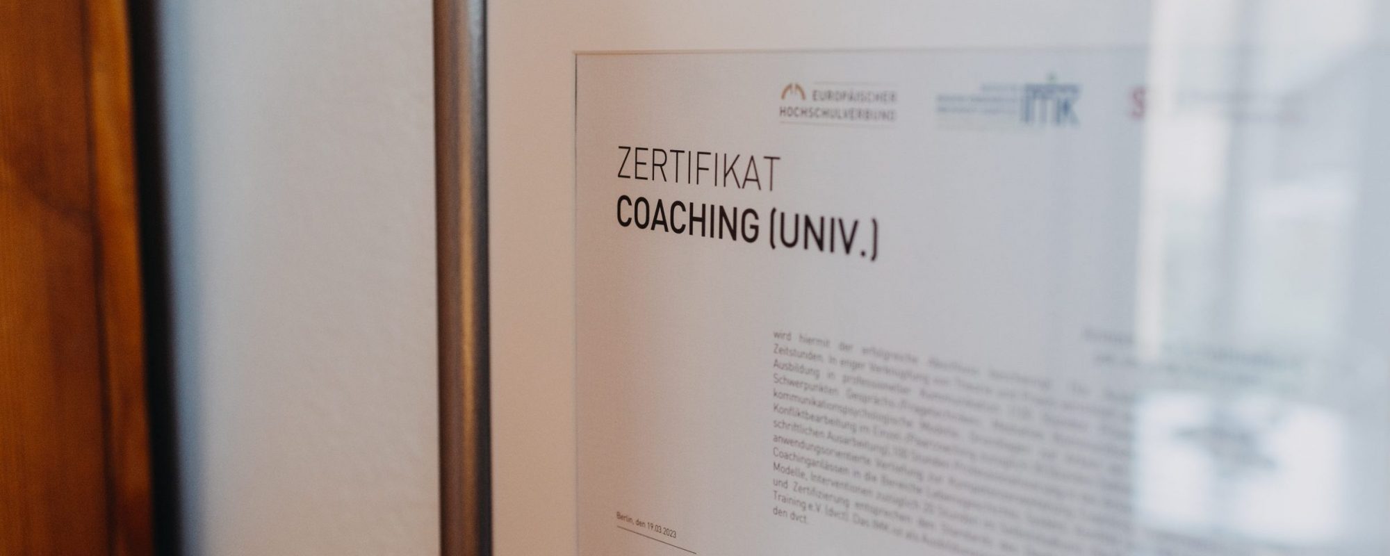 Coaching Zertifikat.